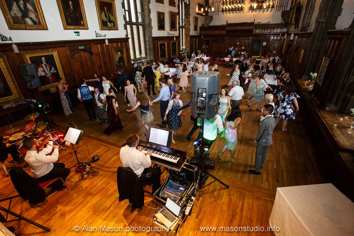 Ceilidh Knights DurhamCastle behind band